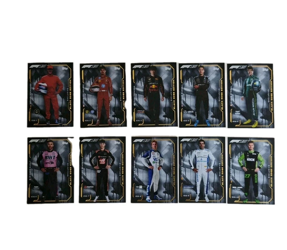 2025 Topps UK Turbo Attax F1 – Full Black Edge Set 10 Cards EDG1-EDG10 Rare - Image 3 of 4