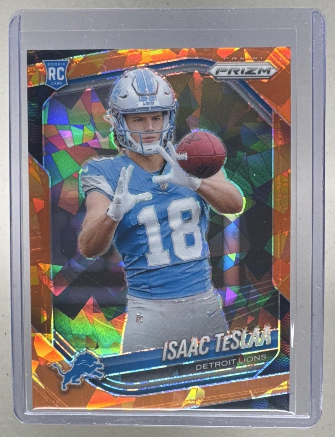 Isaac TeSlaa 2025 Panini Prizm #316 Orange Ice Rookie RC