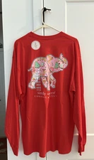 SIMPLY SOUTHERN Long SL. Tee XL "Conserve and Protect" NWT Elephant Tracker XMAS