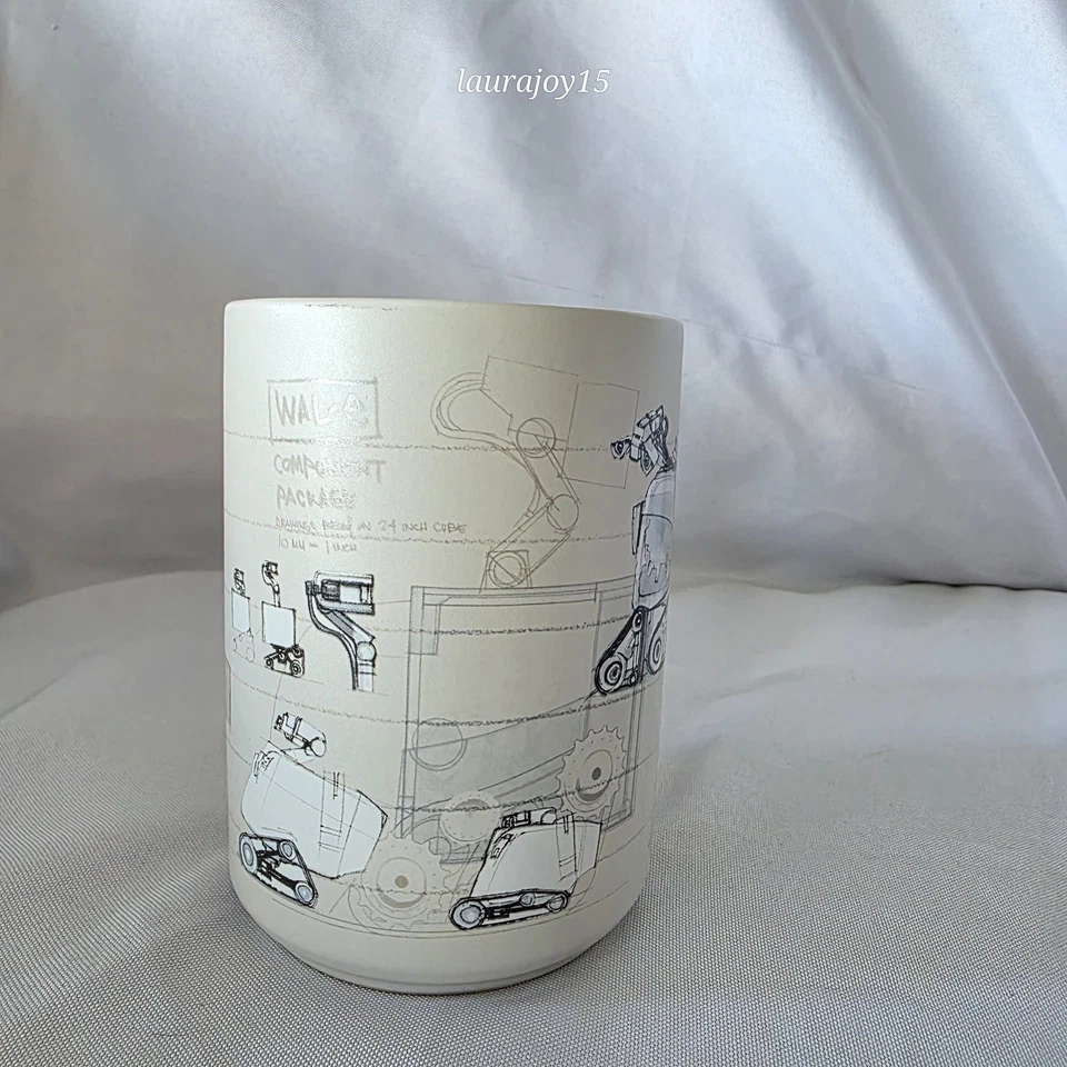 Taza de cerámica boceto arte conceptual Wall-E Art of Pixar Disney Store 12 OZ Foto 4 de 4