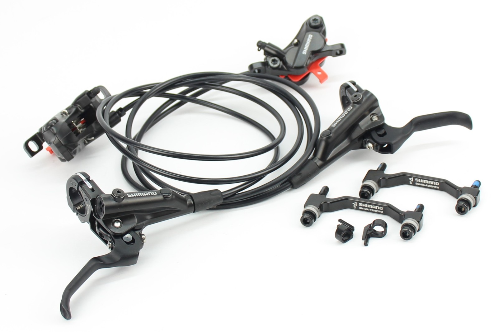 Set freni a disco Shimano Deore MT500 VO+HI 4 pistoncini BR-MT520 BL-MT501 MT520