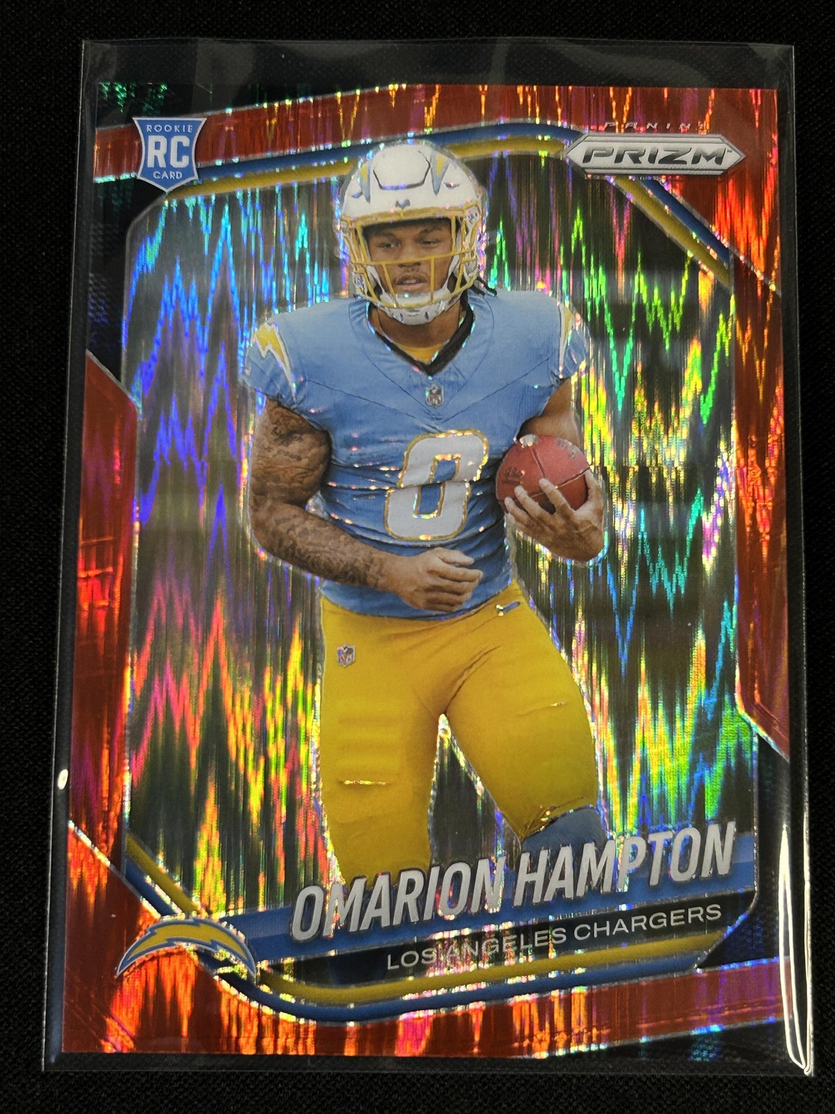 2025 Panini Prizm #355 Omarion Hampton Red Flash RC