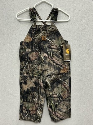 Carhartt Toddler Camo Mossy Oak Overalls/ Bibs Size 6M Bodysuit
