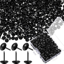 200 Pcs Black Upholstery Tacks 7/16 Inch Decorative Furniture Tacks Thumb Pins U