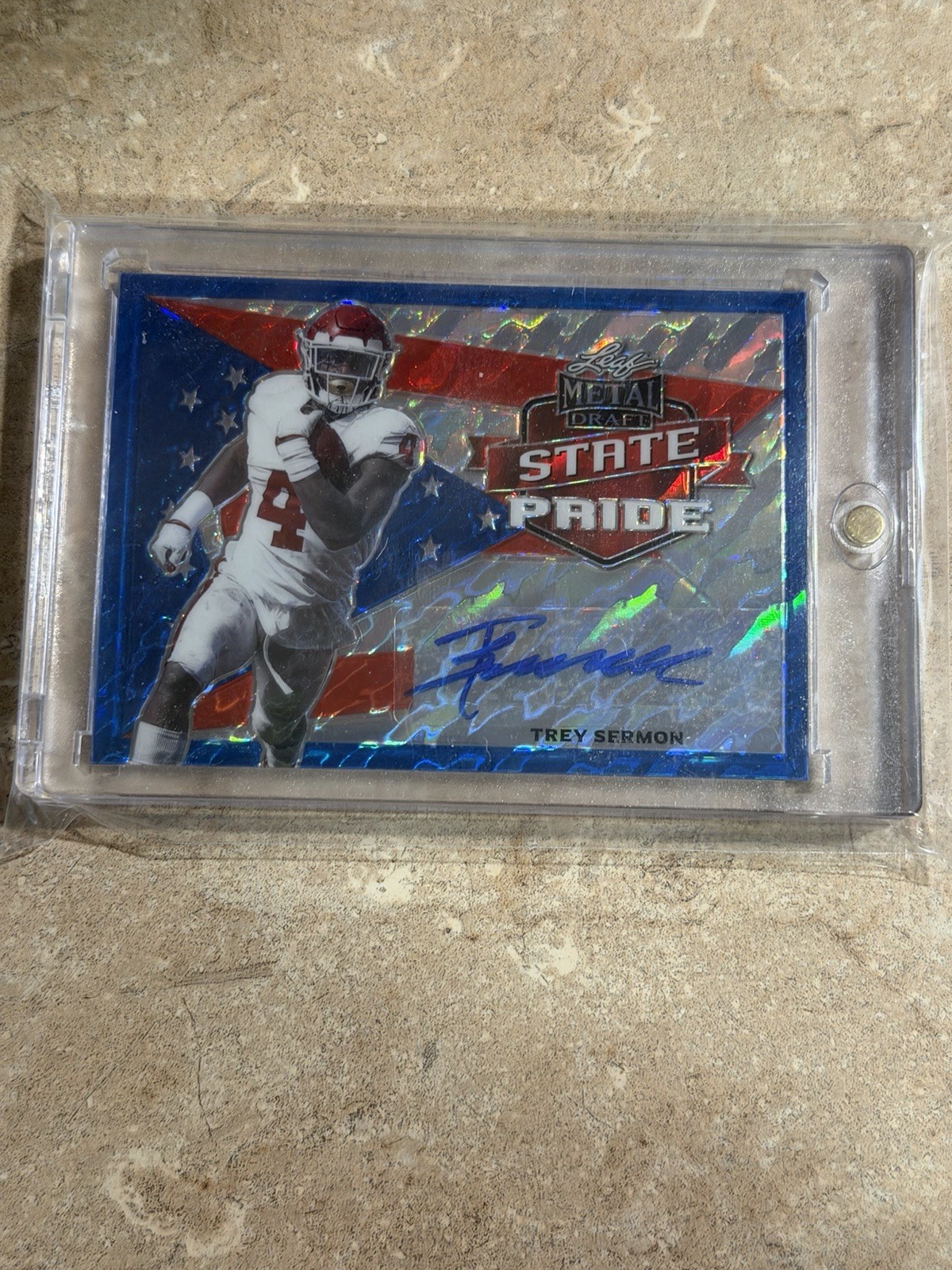 Trey Sermon Leaf Metal Draft State Pride Autographs #SPTS1 Base