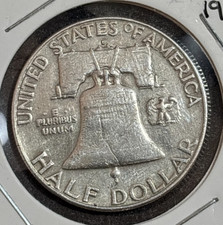 USA 1963, ½ Dollar Franklin Half Dollar 90% Silver Content Coin