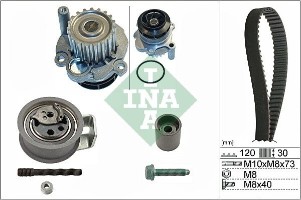 Fits INA 530 0091 31 Water Pump & Timing Belt Kit 530 0091 31 Timing set (belt - Image 8