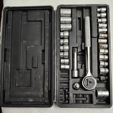 Vintage Ratchet And Socket Set 26 PCs - Incomplete 40 pc set w/ case
