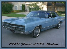 1969 Ford Ltd Sedan Blue Toolbox - Refrigerator Magnet 42 Mil
