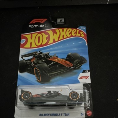Hot Wheels McLaren Formula 1 Team 1:64 Diecast Car Black Orange Plastic Metal