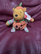 Disney HALLOWEEN WINNIE THE POOH IN PUMPKIN COSTUM 6" Plush NWT