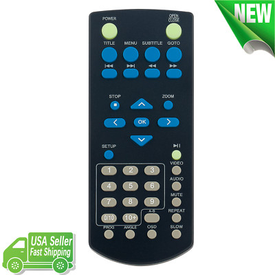NEW CVD2216 Replace Remote Control for Capello Compact DVD Player CVD2216BLK