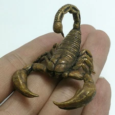 Copper Scorpion Ornament Hand Made Sculpture Desktop Shaped Figurine