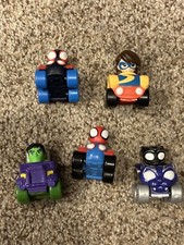 Marvel Spidey And His Amazing Friends Disney Jr 5 mini cars vehicles lot