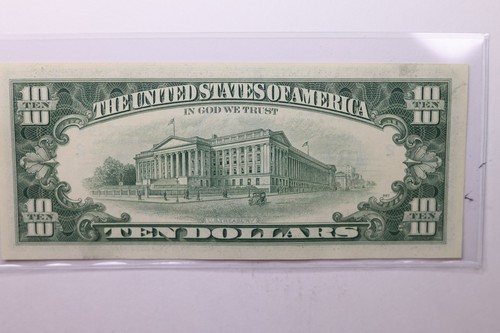 1985 $10 Federal Reserve Note. Crisp Uncirculated., Store Sale #035050 - Picture 2 of 2
