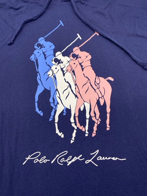 Polo by Ralph Lauren Felpa con Cappuccio 26 1 Jersey Lsl Tsh Uomo 2XL Manica Lunga Blu 3 Pony