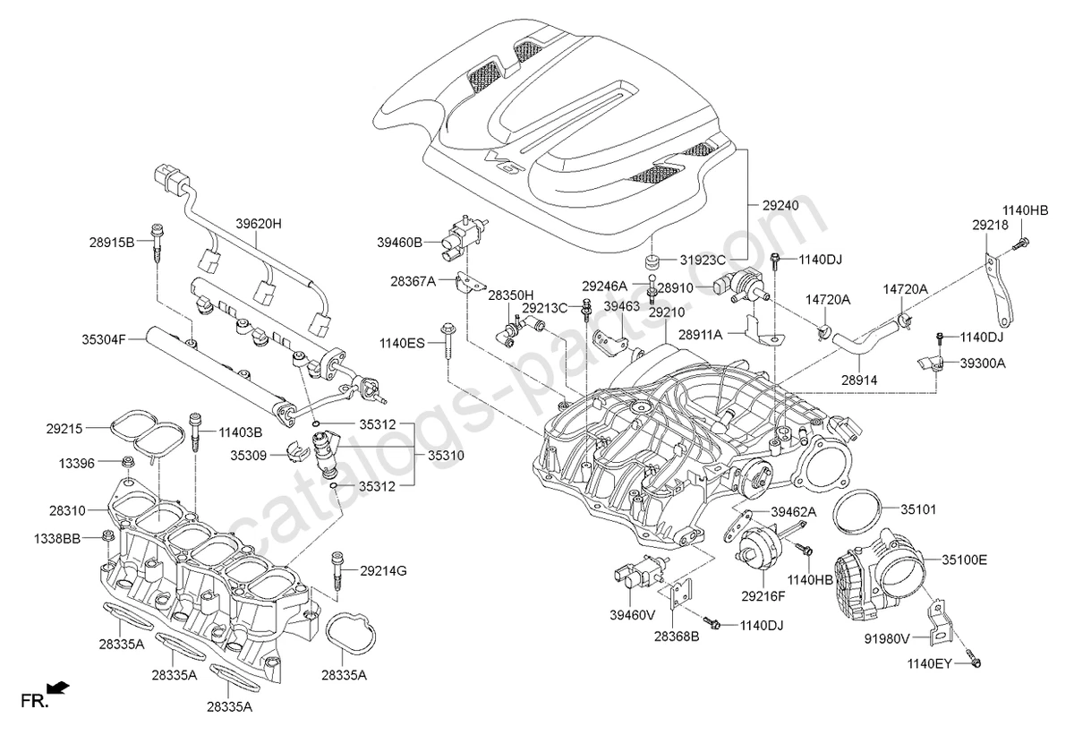 GENUINE BRAND NEW KIA SORENTO 2012 2014 O RING THROTTLE BODY INJECTOR