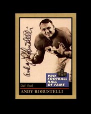 Andy Robustelli Hand Signed 1991 Enor Hall of Fame New York Giants Autograph
