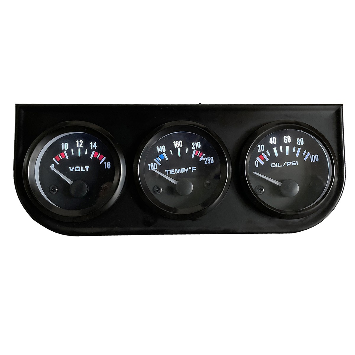 Additional Instrument Oil Temperature Display 3-in-1 Oil Temperature Oil Pressure Volt Indicator Triple Gauge Kit Water Temperature Oil Pressure Gauge Oil Pressure Sensor for Car/Truck Black