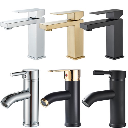 Bathroom Basin Sink Faucet 1 Hole Lavatory Vanity Mixer Faucet Tap Single Handle