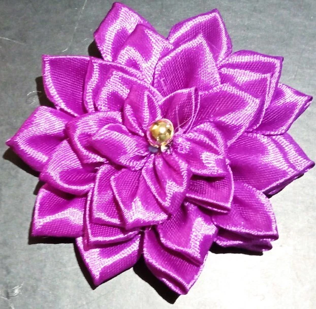 8satin ribbon flowers large satin flowers for frok violet satindahlia 7. 5cm