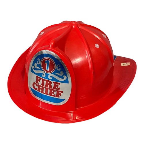 Red Plastic Helmet Hat KMart S87 | eBay