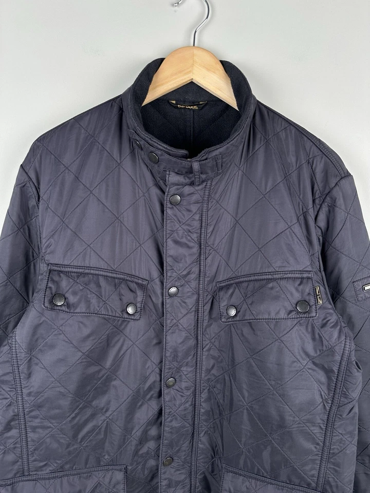 Chaqueta acolchada para hombre BARBOUR International motociclista azul marino talla XL Foto 3 de 4
