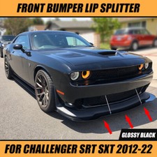 Front Lower Bumper Lip Spoiler Splitter Kit For Dodge Challenger Srt 2012-2022