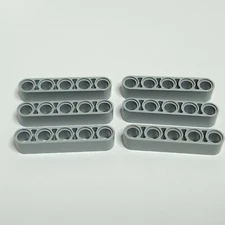 LEGO Technic 32316 Liftarm Thick 1x5 Light Bluish Gray Lot of 6 41616