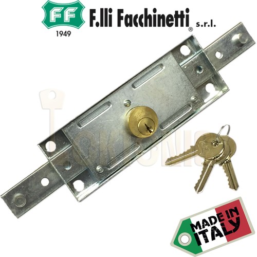 Serrure de porte de garage à volets roulants centre robuste Facchinetti fabriquée en Italie  - Photo 1/7