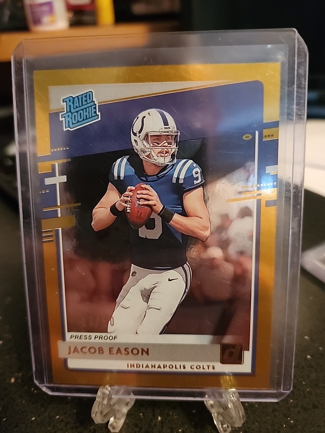 JACOB EASON 2020 Donruss Rated Rookie Gold 17/50 Colts
