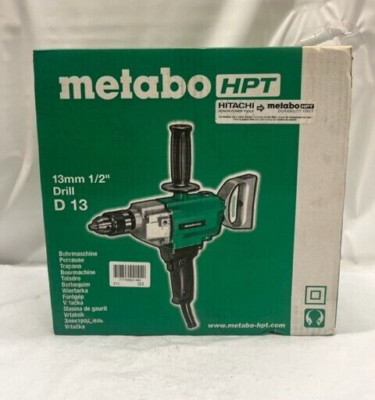 Metabo HPT D13 Reversible Drill, 1/2'', 6.2 Amp- NEW IN BOX- BOX DAMAGE