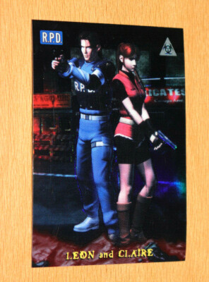 1998 Resident Evil 1 2 3 Wildstorm Trading Card S9 R.P.D Leon & Claire Capcom 