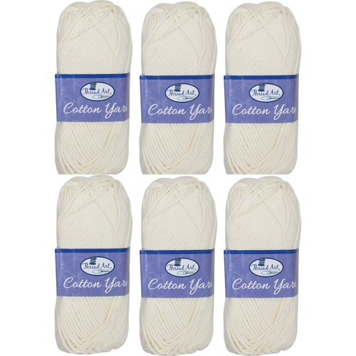 3 & 6 Packs 100% Cotton Crochet Yarn - 30 Colors -50g Skeins- #4 Worsted Med Wt - Picture 52 of 68
