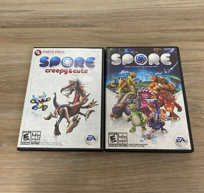 Spore Game Lot Of 2  PC Disk (Windows/Mac) DVD-ROM Computer Games Complete