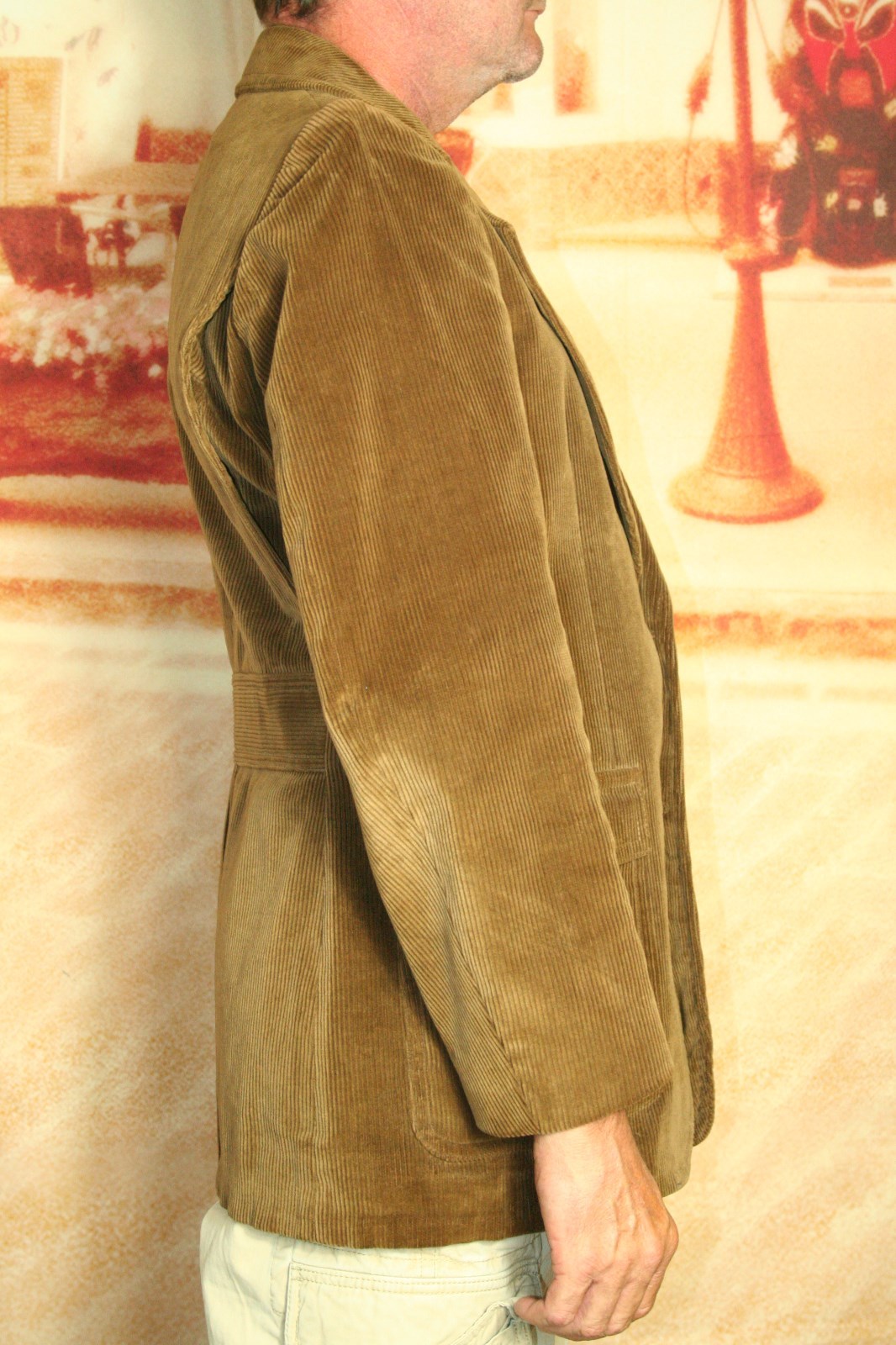 Europe Craft Jacket Vintage Golden Brown Heavy Corduroy Mens Size 40