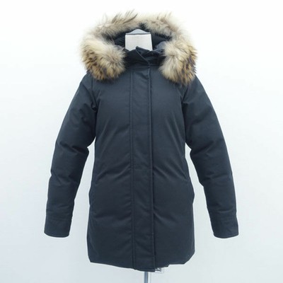 PYRENEX Down Jacket BORDEAUX FUR Raccoon Black 34 CFU261900058 