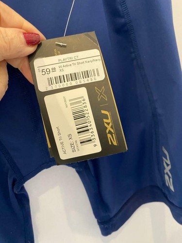 2XU Active Triathlete 2 Pc Set NWT $160 XS Tri Singlet Top, 7" Shorts Navy/Blue - Picture 8 of 11