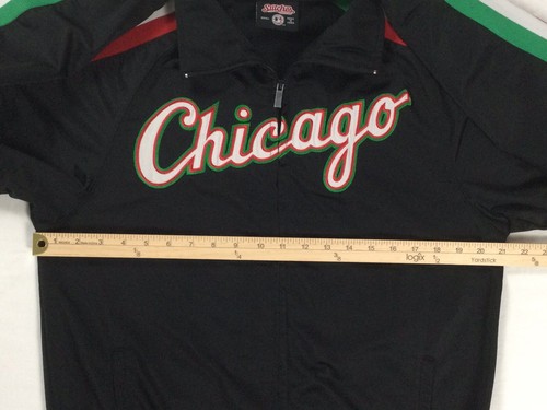 Italy Chicago White Sox Jacket Stitches Warmup Coat Small Men's Zip Up RARE!! - Picture 9 of 11