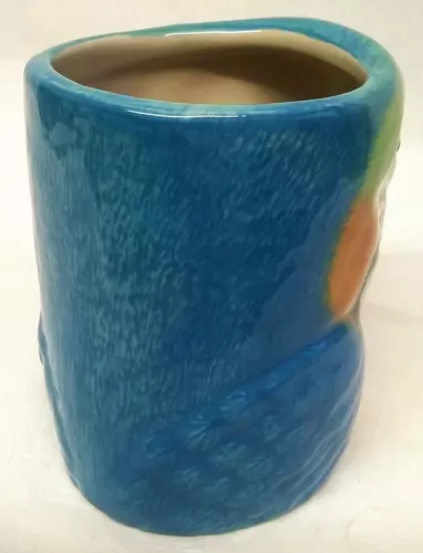 quail ceramic macaw pencil pot, desk tidy or vase - tropical jungle bird parrot image 7