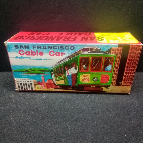 Vintage San Francisco Cable Car Friction Toy With Box Made In Japan