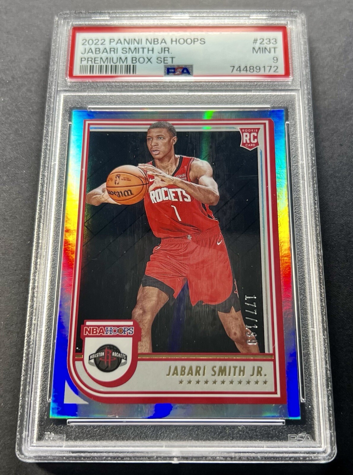 JABARI SMITH JR 2022-23 Hoops #233 Premium Box Set #/199 PSA 9 MINT RC ROCKETS