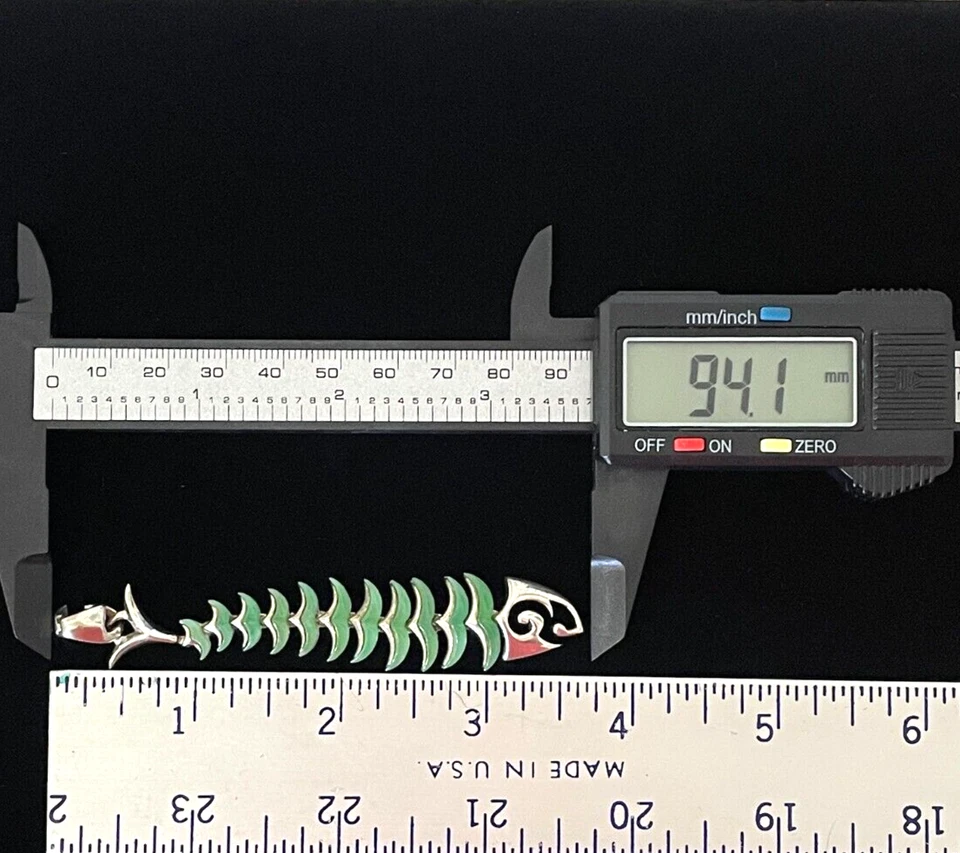 Colgante Stephen Webster Hueso de Pez Plata de Ley Jade Verde Grande Articulado Foto 3 de 4