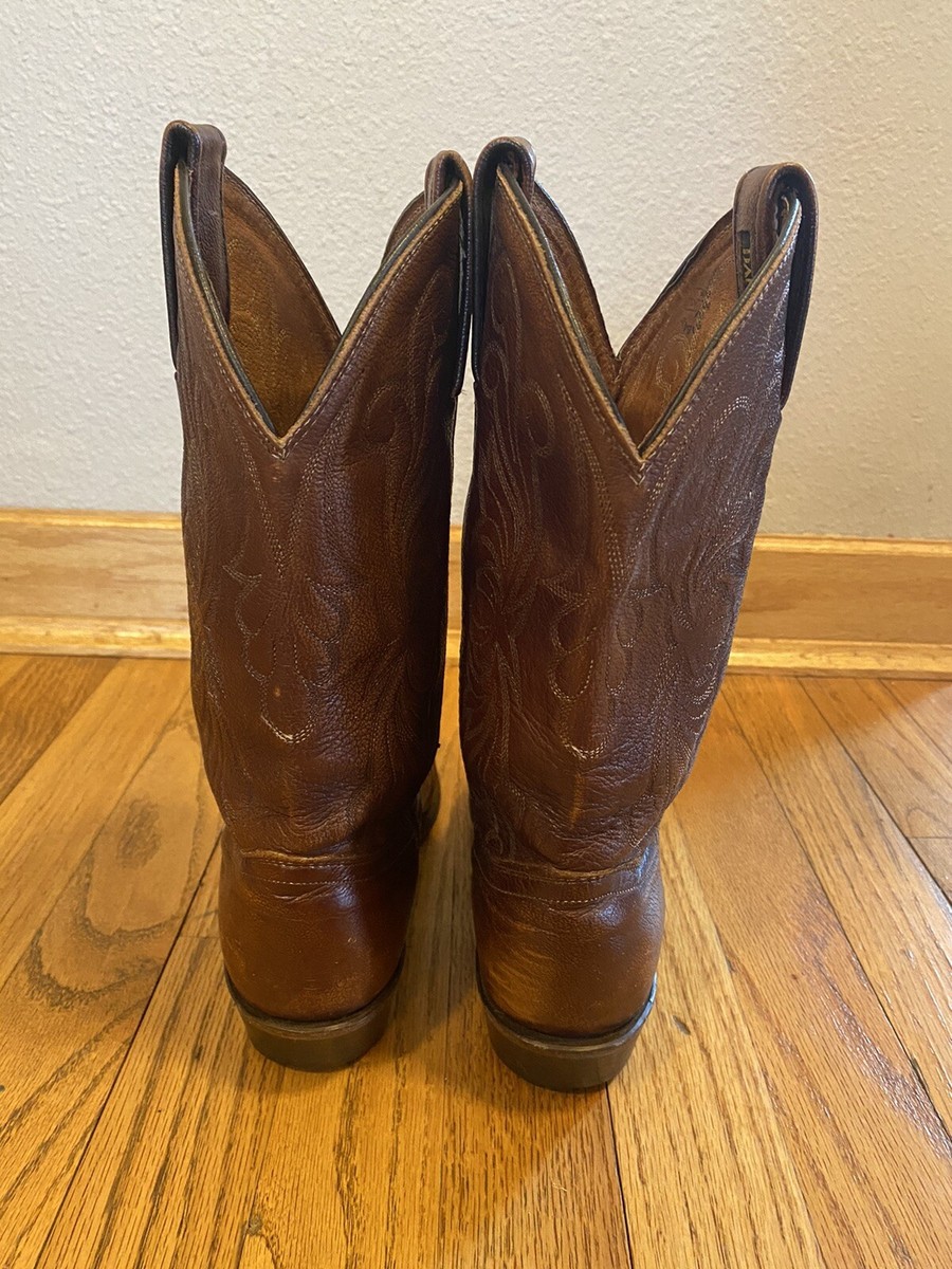 Bottes De Cowboy Dan Post Homme Cuir Marron - Taille 7 US, Modèle 6575, Fabriquées Aux USA