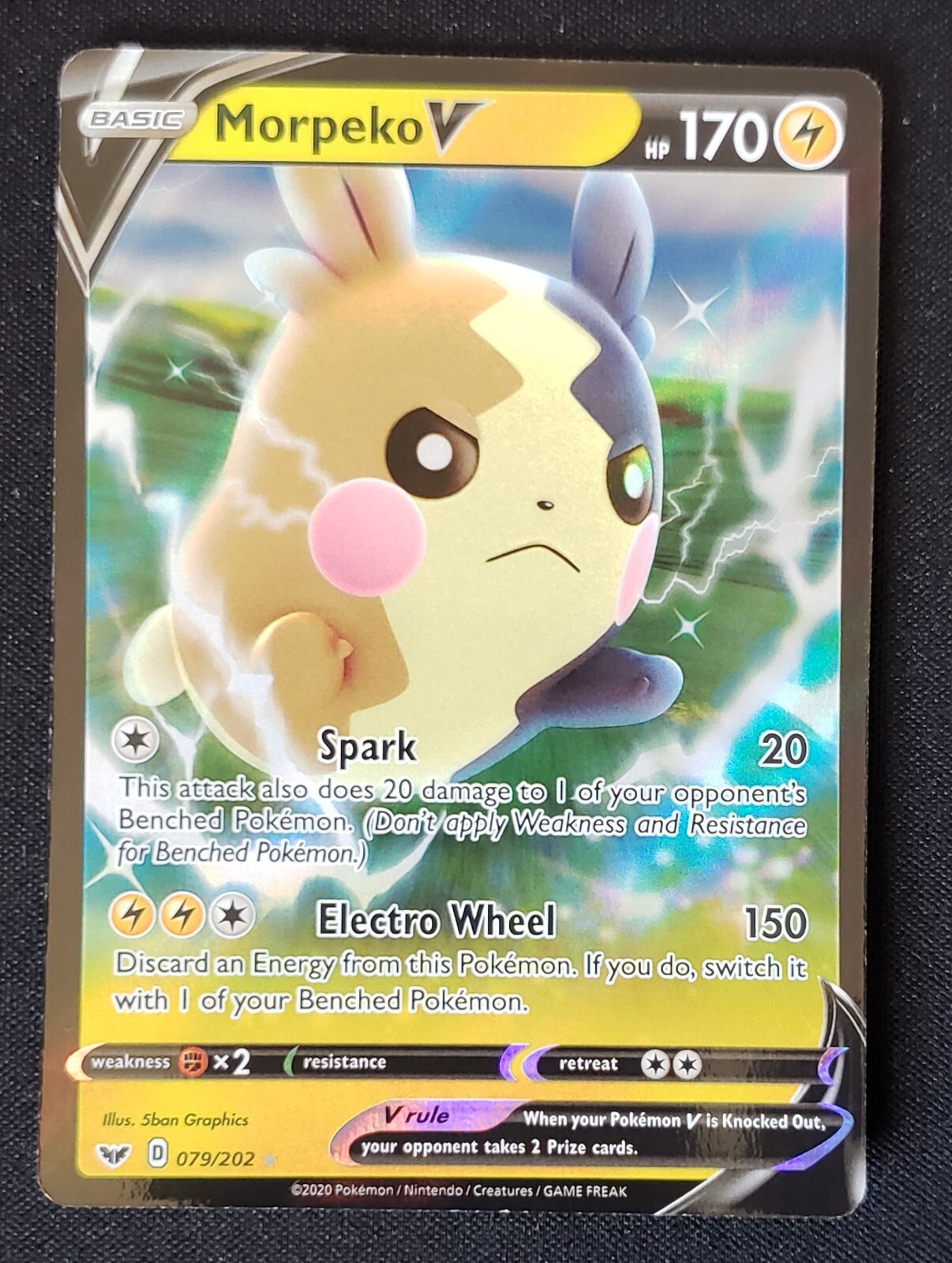 Pokemon Sword & Shield Base - Morpeko V #79/202 MINT