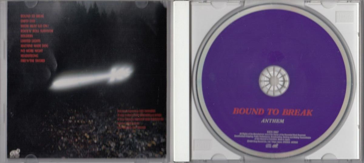 Anthem - Bound To Break CD 2001 JAPAN KICS 2867 METAL ROCK | eBay