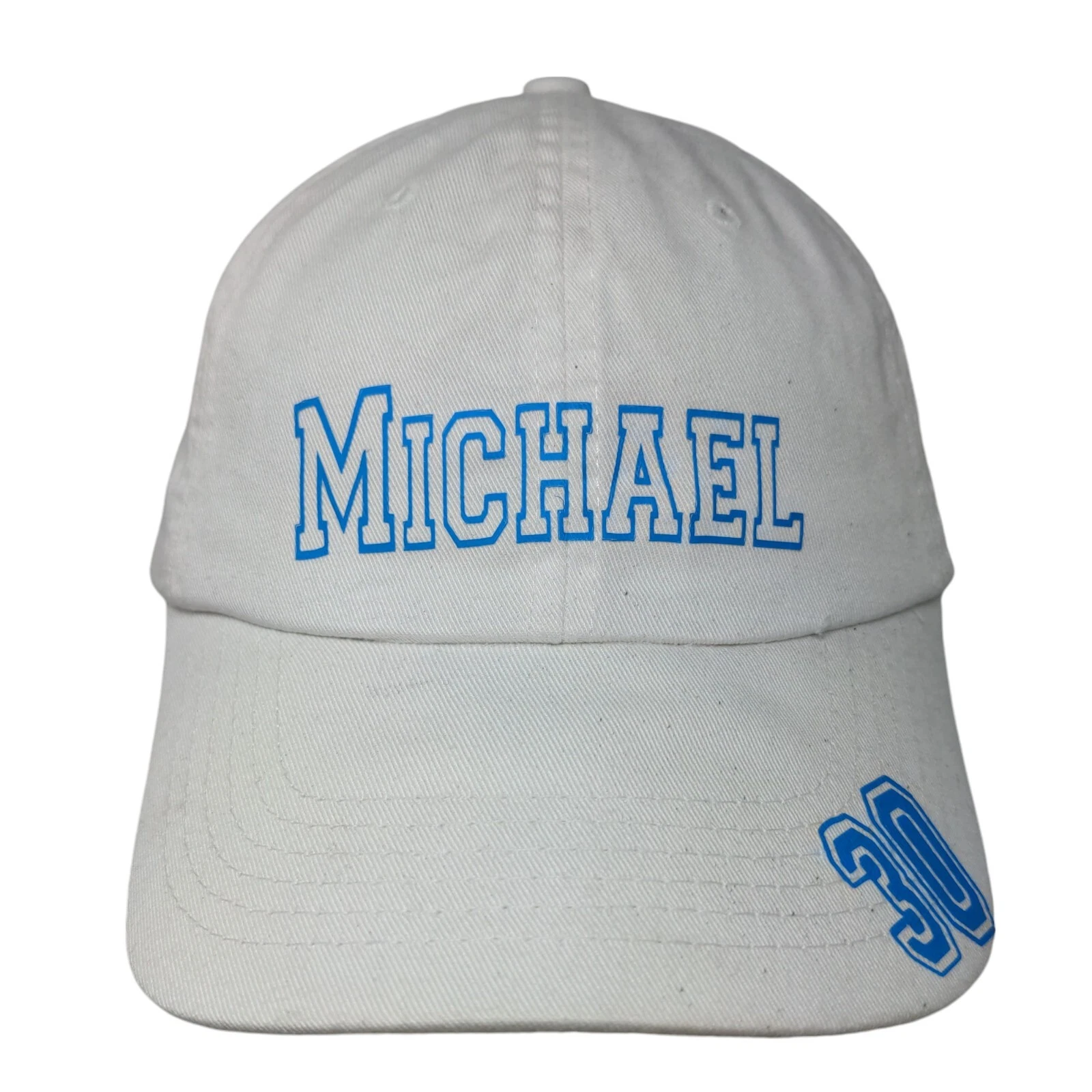 Michael 30 Slideback Hat White One Size Adjustable Solid Rebel Hunte3r