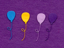 PARTY BALLOONS die cuts scrapbook cards