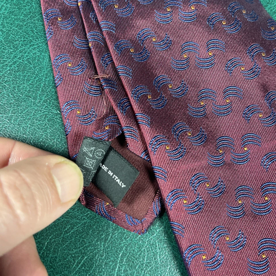 Barneys New York шелковый галстук мульберия темно-синий узор сделано в Италии  - Изображение 3 из 4