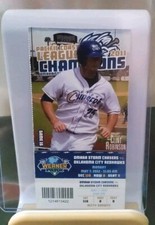 2012 Omaha Storm Chasers Full Ticket Clint Robinson Baseball Card NM